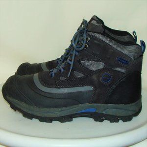 KHOMBU MENS GRAY BLUE WATERPROOF HIKING BOOTS 13M
